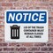 Signmission Lid Trash Container Remain Closed All Times, 10 in W x Rectangle, Plastic OS-2PACK-NS-P-710-L-15883 - alternate 5